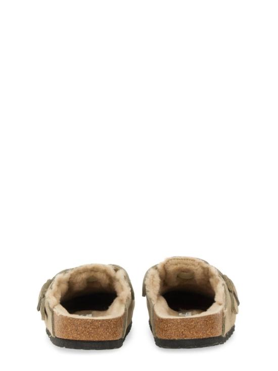  버켄스탁 보스턴 시어링 스웨이드 레더 뮬 1028299 TAUPE Neutrals - BIRKENSTOCK