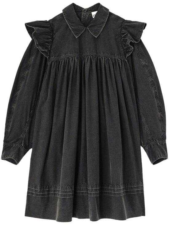 26SS 가니 워시드 미니 셔츠 드레스 A1030125099 Black