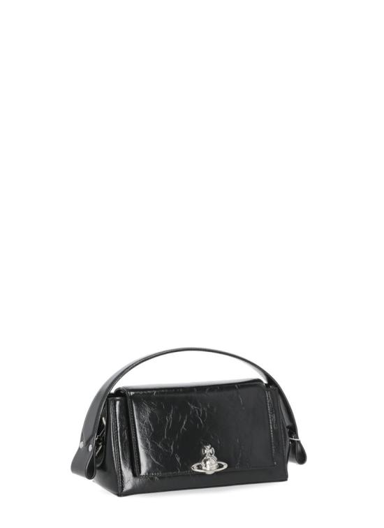 26FW 비비안웨스트우드 오르브 엠보싱 카프스킨 토트백 4602000WWL00EON401 Black - VIVIENNE WESTWOOD