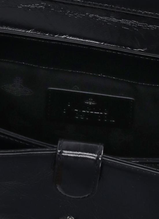 26FW 비비안웨스트우드 오르브 엠보싱 카프스킨 토트백 4602000WWL00EON401 Black - VIVIENNE WESTWOOD