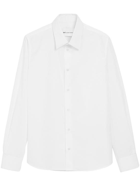 26SS 아미 코튼 테일러 자수 아미 드 하트 셔츠 HSH764 CO0063100 White