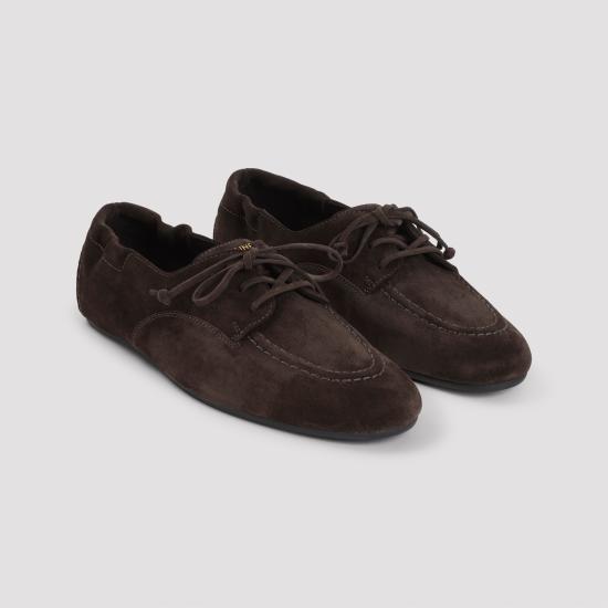 26FW 셀린느 아담 스웨이드 레이스업 로퍼 368097029 19DK BROWN - CELINE