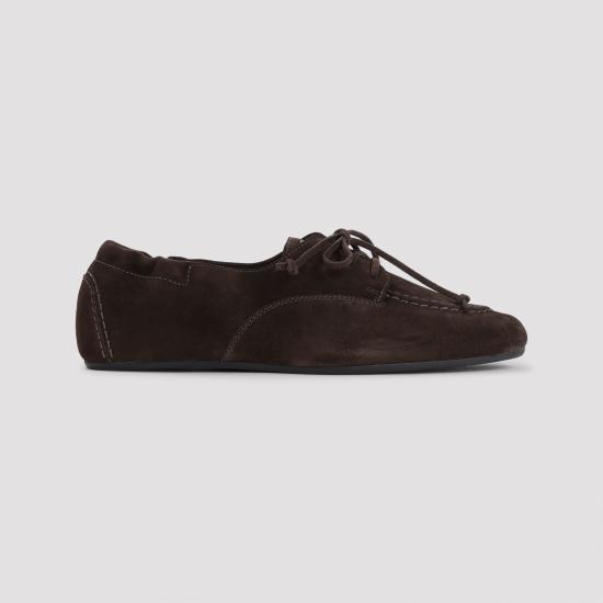 26FW 셀린느 아담 스웨이드 레이스업 로퍼 368097029 19DK BROWN - CELINE