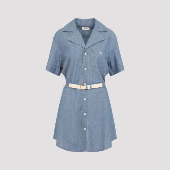 26FW 셀린느 코튼 데님 드레스 RR0MB2N68 GGG4 BLUE - CELINE