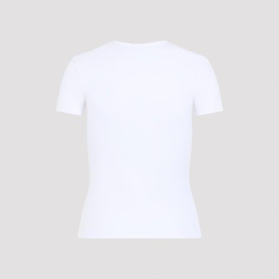 26FW 셀린느 리브드 코튼 저지 반팔 티셔츠 RX0SU3O24 01OB WHITE - CELINE