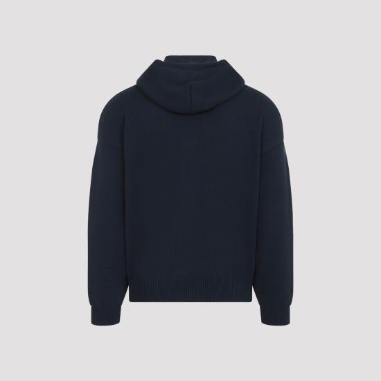 26FW 셀린느 리브드 코튼 후디 스웨터 RY10S4S85 07MR BLUE - CELINE