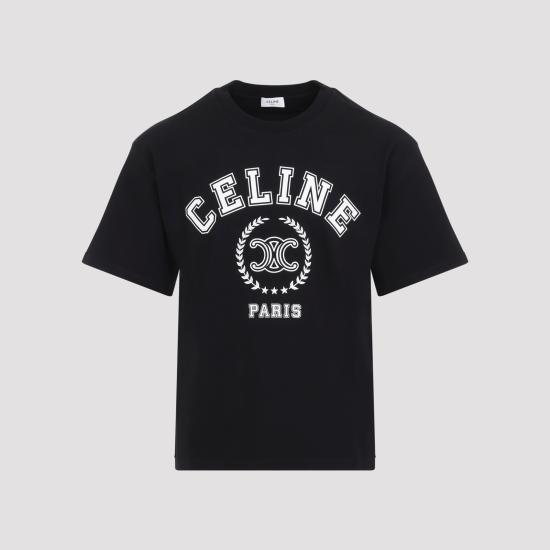26FW 셀린느 코튼 저지 티셔츠 RX0WP1242 38AW BLACK - CELINE