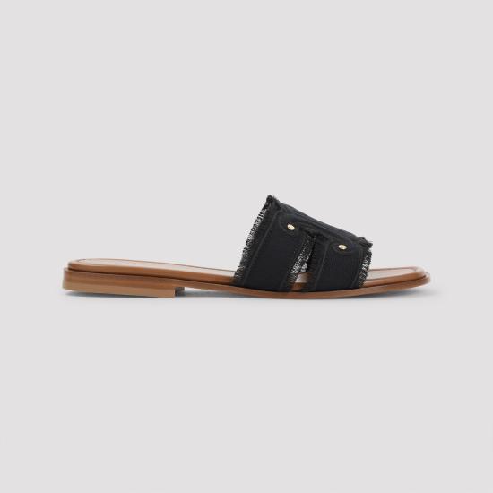 26FW 셀린느 마리나 뮬 캔버스 362675476 38NO BLACK - CELINE