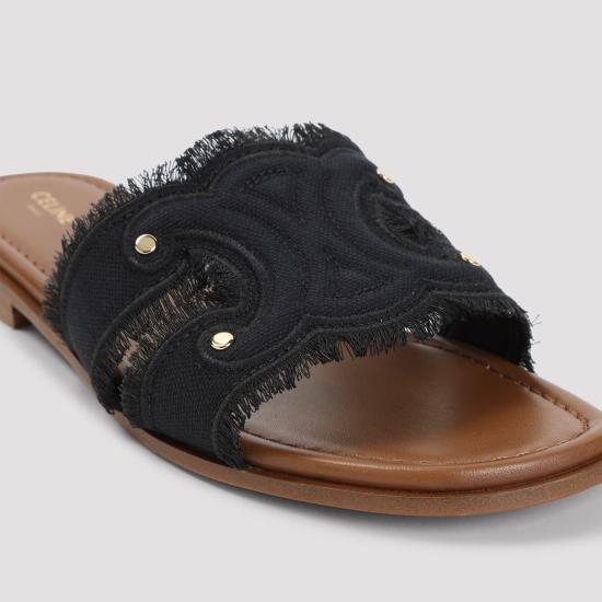 26FW 셀린느 마리나 뮬 캔버스 362675476 38NO BLACK - CELINE