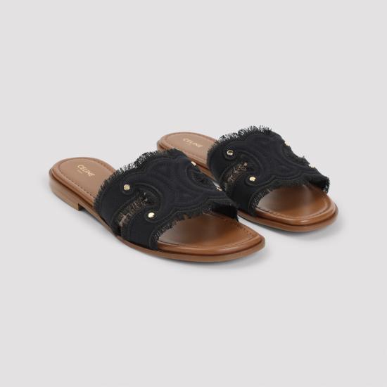 26FW 셀린느 마리나 뮬 캔버스 362675476 38NO BLACK - CELINE