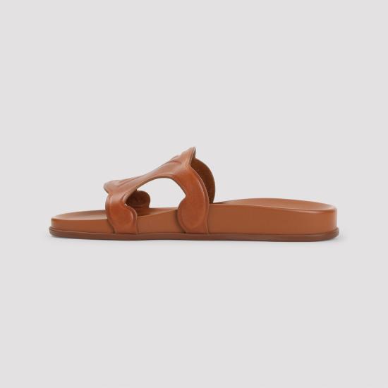 26FW 셀린느 트리옹프 베제탈 태닝 카프스킨 슬라이드 367365348 04LU BROWN - CELINE