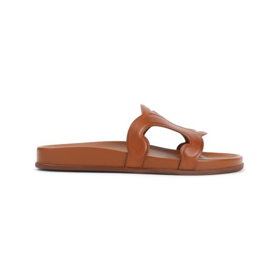 26FW 셀린느 트리옹프 베제탈 태닝 카프스킨 슬라이드 367365348 04LU BROWN