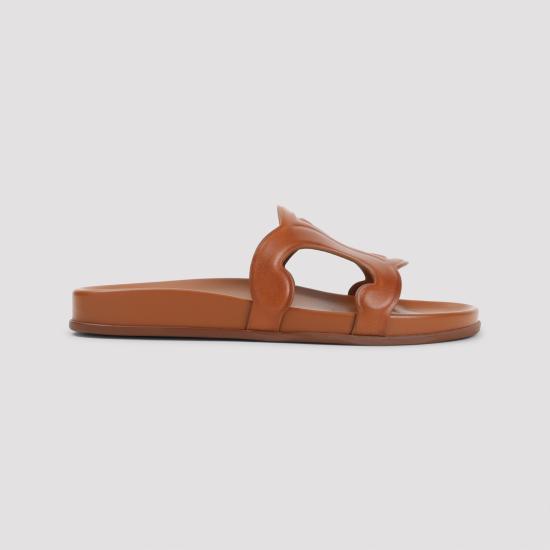26FW 셀린느 트리옹프 베제탈 태닝 카프스킨 슬라이드 367365348 04LU BROWN - CELINE