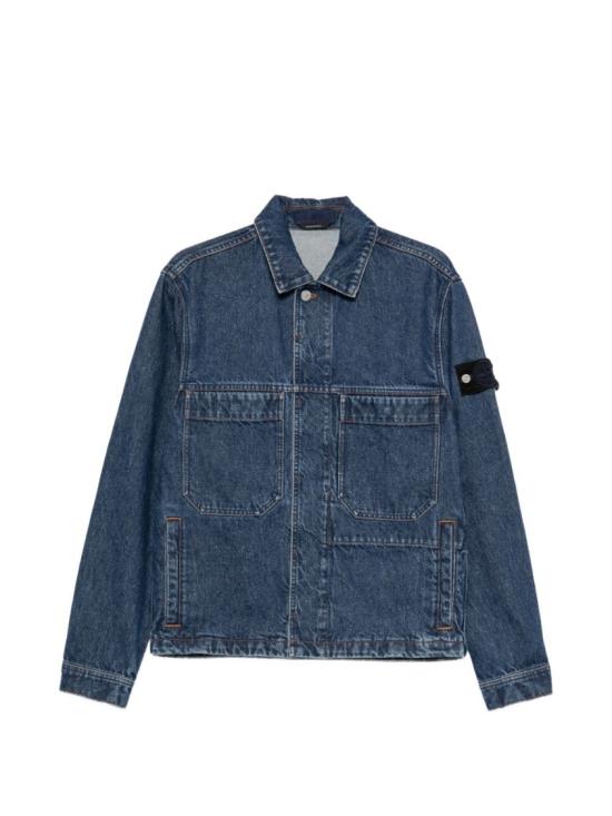 26FW 스톤 아일랜드 블루 린스 버튼 디테일 코치 재킷 L2S144100006 S0J34VJ202 BLUE