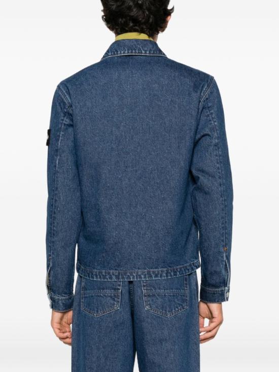 26FW 스톤 아일랜드 블루 린스 버튼 디테일 코치 재킷 L2S144100006 S0J34VJ202 BLUE - STONE ISLAND