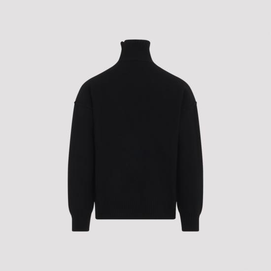 26FW 아미 ADC 터틀넥 스웨터 UKS839 018 009 BLACK RED - AMI
