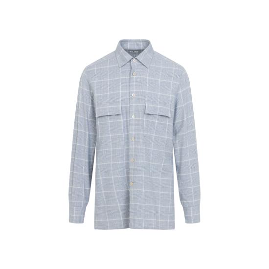 26FW 키톤 긴팔 셔츠 UCRRLH0985701002 AZZURRO - KITON