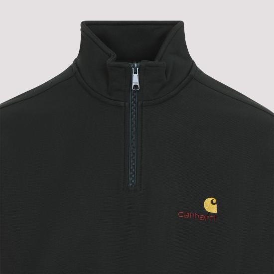 26FW 칼하트 WIP 하프 집 아메리칸 스크립트 스웨트셔츠 I0270143T6XX RAVEN - CARHARTT WIP
