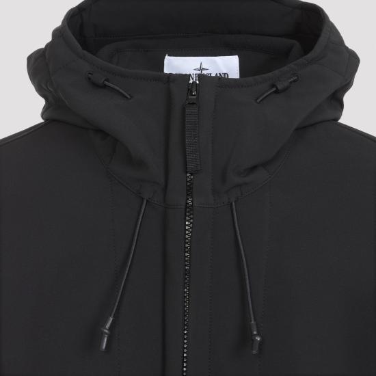 26FW 스톤 아일랜드 소프트 쉘-R_E.다이 테크놀로지 후드 자켓 윈드- 앤 워터-레지스턴트 멤브레인 L2S15Q100004 S0B22 V0029 BLACK - STONE ISLAND