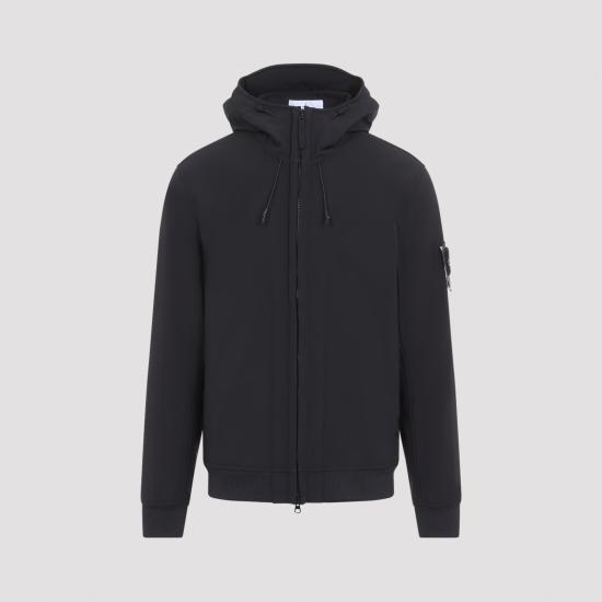26FW 스톤 아일랜드 소프트 쉘-R_E.다이 테크놀로지 후드 자켓 윈드- 앤 워터-레지스턴트 멤브레인 L2S15Q100004 S0B22 V0029 BLACK - STONE ISLAND