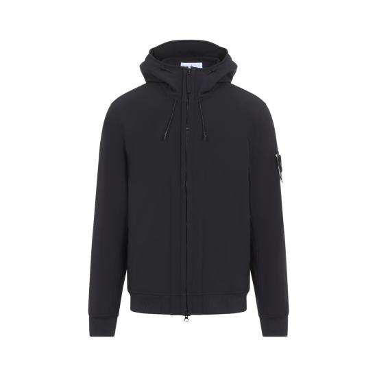 26FW 스톤 아일랜드 소프트 쉘-R_E.다이 테크놀로지 후드 자켓 윈드- 앤 워터-레지스턴트 멤브레인 L2S15Q100004 S0B22 V0029 BLACK - STONE ISLAND
