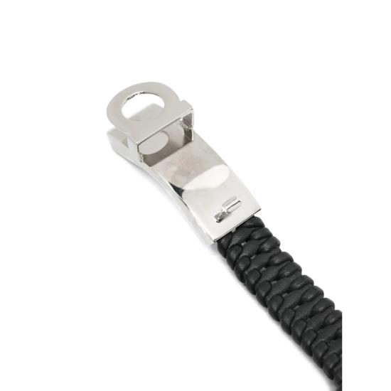  살바토레 페라가모 브레이슬릿 페라가모 간치니 브레이드 카프 레더  블랙 - SALVATORE FERRAGAMO