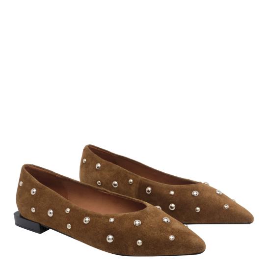 26FW 엔젤 알라르콘 플랫 슈즈 26507 530BCOW SUEDE BROWN - ANGEL ALARCON
