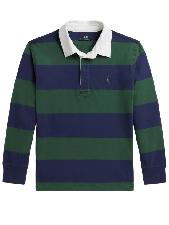 26FW [키즈] 랄프 로렌 폴로 셔츠 323932280 503 VERANO GREEN RUSTIC NAVY