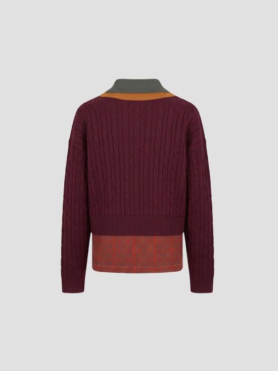 26FW 드리스 반 노튼 스웨터 0212204751 359 BORDEAUX - DRIES VAN NOTEN