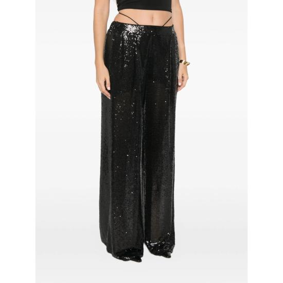 26FW 아마주인 팔라초 팬츠 13GALUSSB GAL SEQUIN SHBLK BLACK - AMAZUIN
