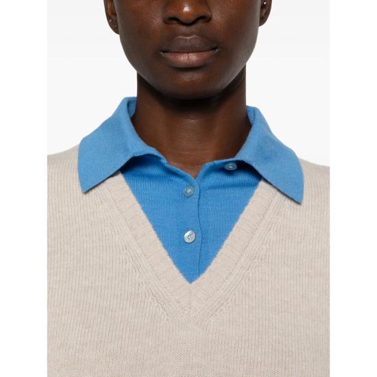 26FW 아크네 스튜디오 니트웨어 A60713 DIWHI NEUTRALS BLUE - ACNE STUDIOS