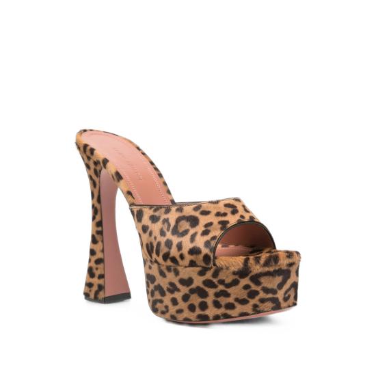 26FW 아미나 무아디 슈즈 DALIDA 140 LEOPA BROWN BLACK - AMINA MUADDI