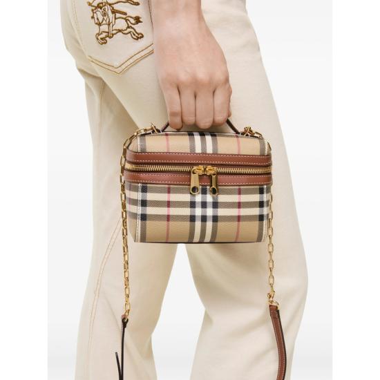 26FW 버버리 미니 체크 바니티 백 8128009 LS MN VANI A7026 NEUTRALS - BURBERRY