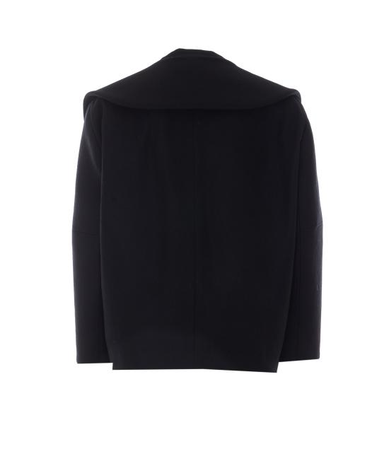 26FW 발렌시아가 하이 칼라 피코트 A009LR TW8171000 BLACK - BALENCIAGA