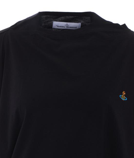 26FW 비비안웨스트우드 ORB 자수 로고 콘트라스트 칼라 긴팔 폴로 셔츠 1G01001G J00BLN401 BLACK - VIVIENNE WESTWOOD