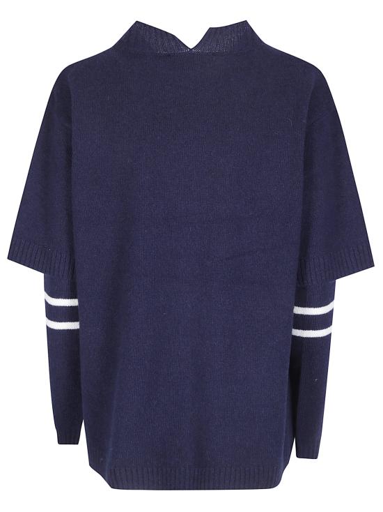 26FW 사이블사렐 반팔 티셔츠 FW26K14 NAVYWWHT NAVY W WHT - SIBEL SARAL