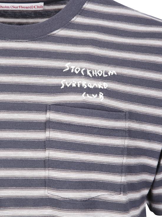 26FW 스톡홀름 서프보드 클럽 반팔 티셔츠 U1000324S1 STRIPE 001 BLACK - STOCKHOLM SURFBOARD CLUB