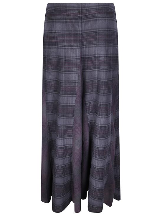 26FW 아워레가시 롱 스커트 W4264RDM DULYWED DUSTLY MERLOT CHECK - OUR LEGACY