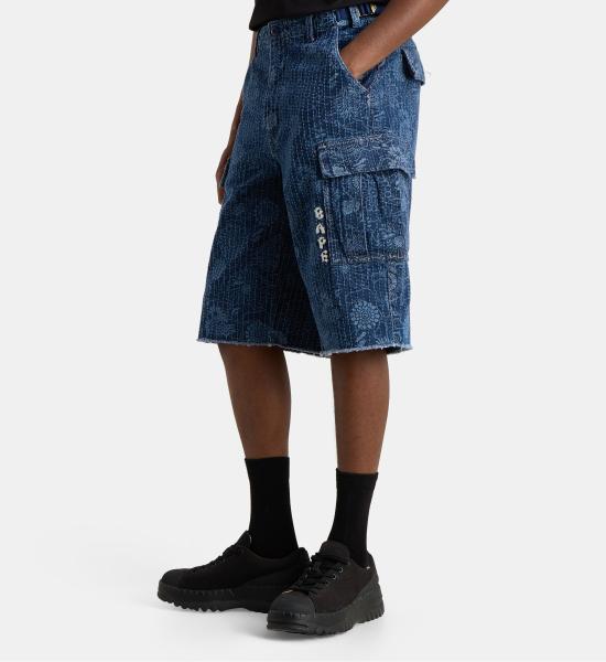  베이프 데님 숏팬츠 001DSM301305MING INDIGO DOM - BAPE