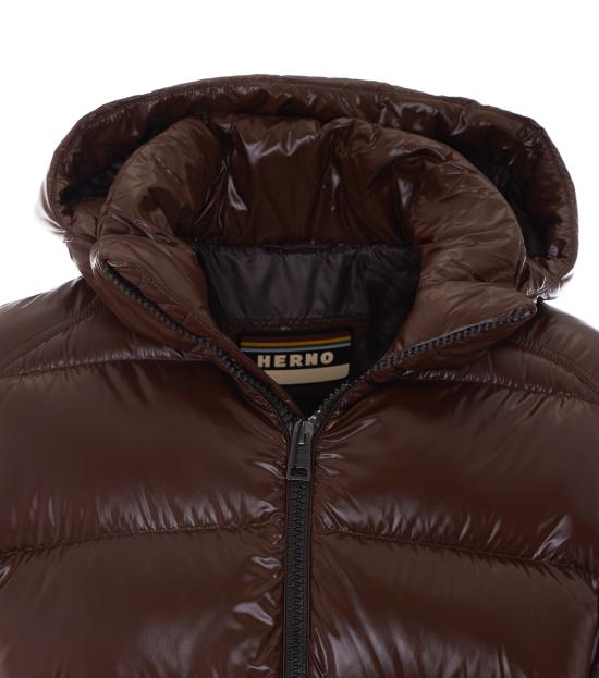 26FW 에르노 마야 후드 쇼트 다운 재킷 PI001416U 129738940 BROWN - HERNO