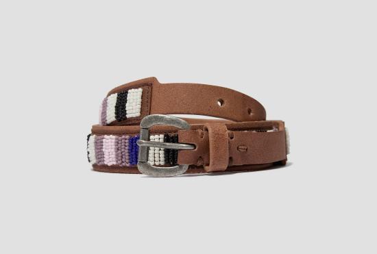 26FW 비즈빔 벨트 비즈  30mm 0126203003017 연갈색