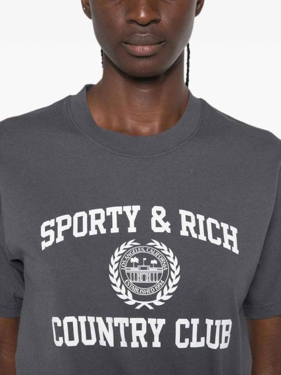 26FW 스포티앤리치 반팔 티셔츠 TO119711218GYCARBO GREY - SPORTY & RICH