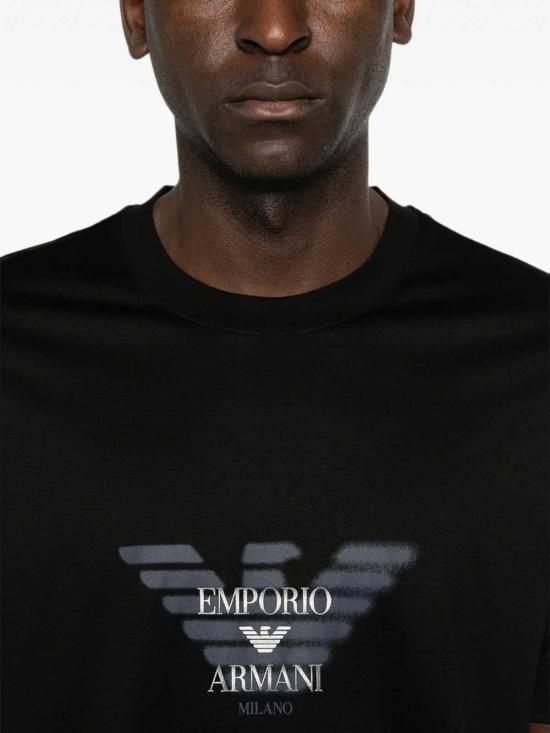 26FW 엠포리오 아르마니 반팔 티셔츠 AF10017EM006765UC001 BLACK - EMPORIO ARMANI