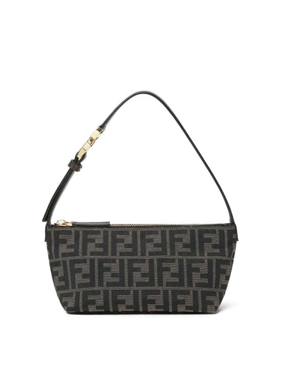 26FW 펜디 바니티 FF 자카드 스몰 파우치 8BS124B17AF14YN BROWN