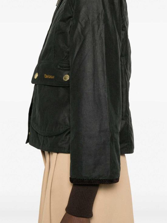 26FW 바버 크롭드 비드넬 왁스 재킷 LWX1403SG51 GREEN - BARBOUR