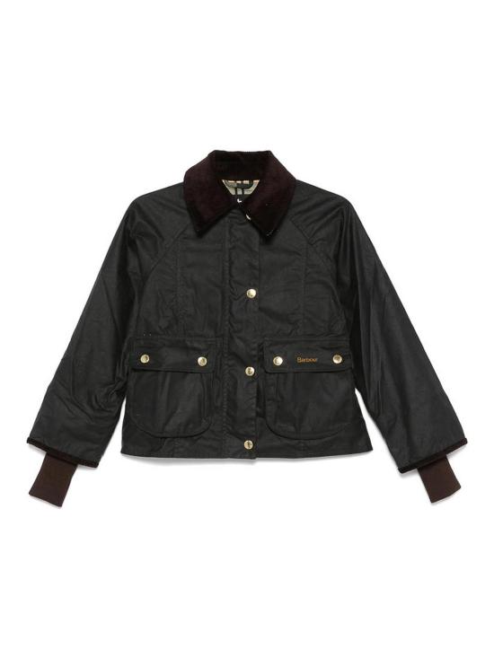26FW 바버 크롭드 비드넬 왁스 재킷 LWX1403SG51 GREEN