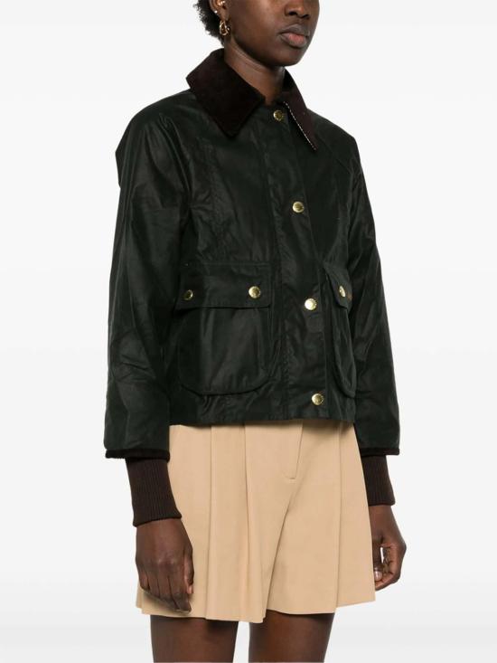 26FW 바버 크롭드 비드넬 왁스 재킷 LWX1403SG51 GREEN - BARBOUR