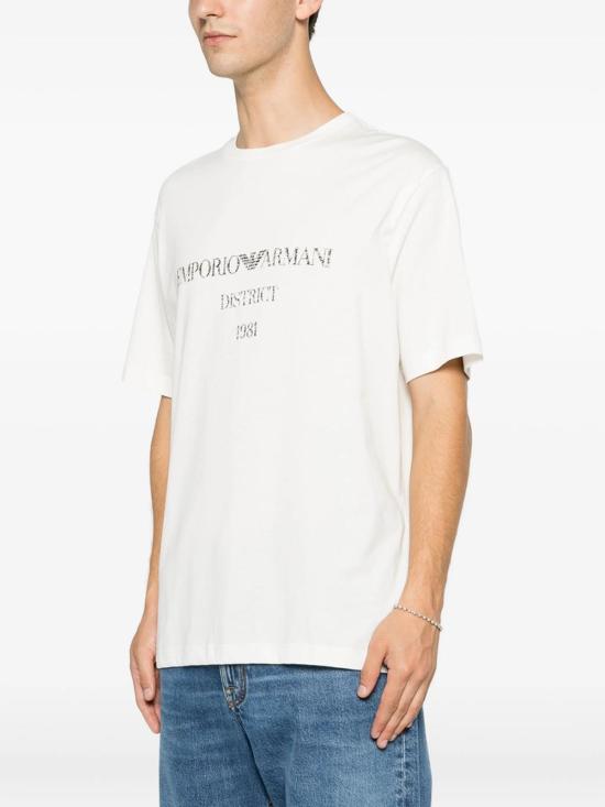26FW 엠포리오 아르마니 반팔 티셔츠 AF29523EM007283U0003 WHITE - EMPORIO ARMANI