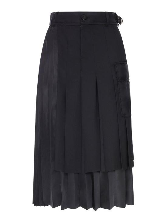 26FW 사카이 미디 스커트 2608569001 BLACK