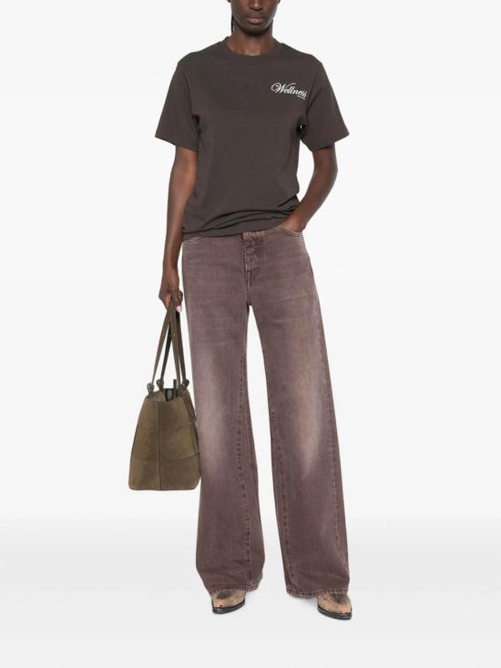 26FW 스포티앤리치 반팔 티셔츠 TO119711083BRCIOCO BROWN - SPORTY & RICH